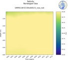 Time series of Norwegian Sea Salinity vs depth